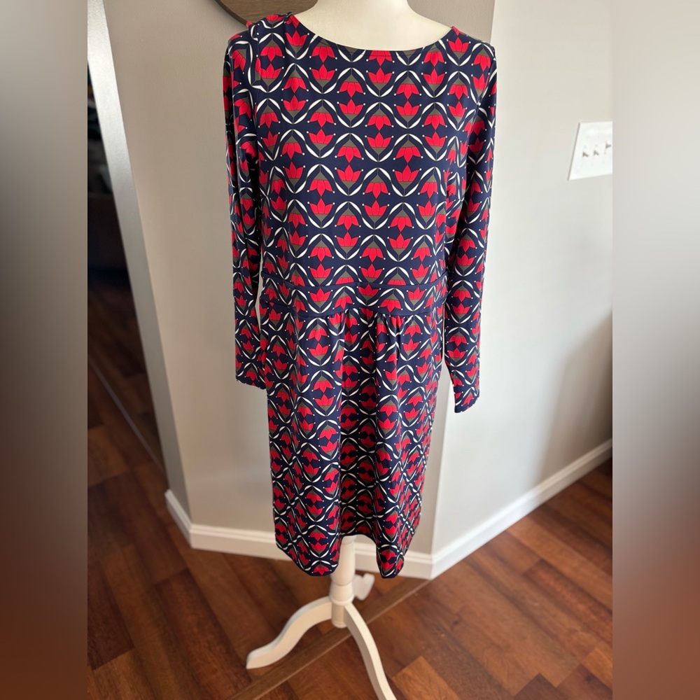 Talbots Red and Blue Floral Dress